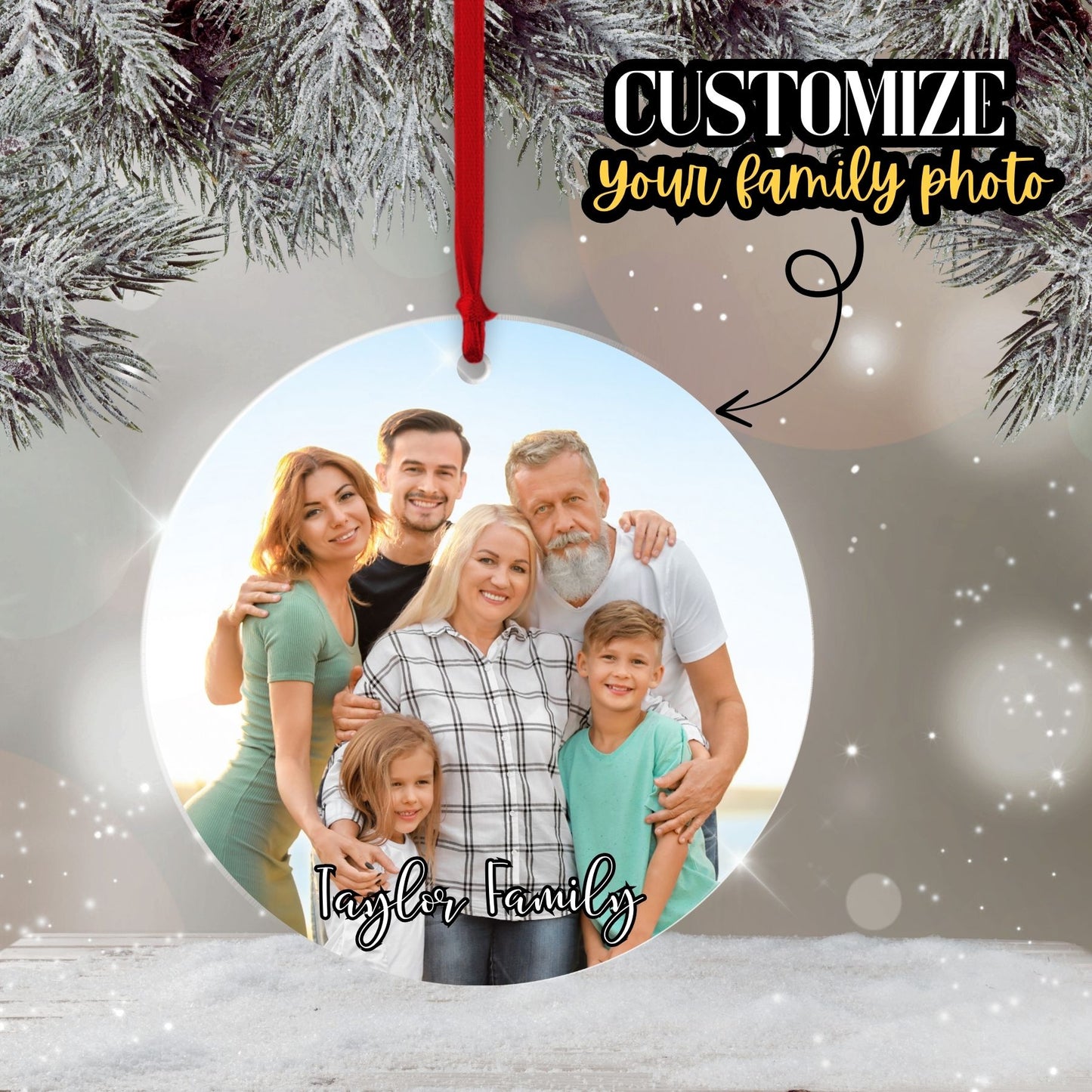 Photo Christmas Ornament  Personalized Gift  Custom