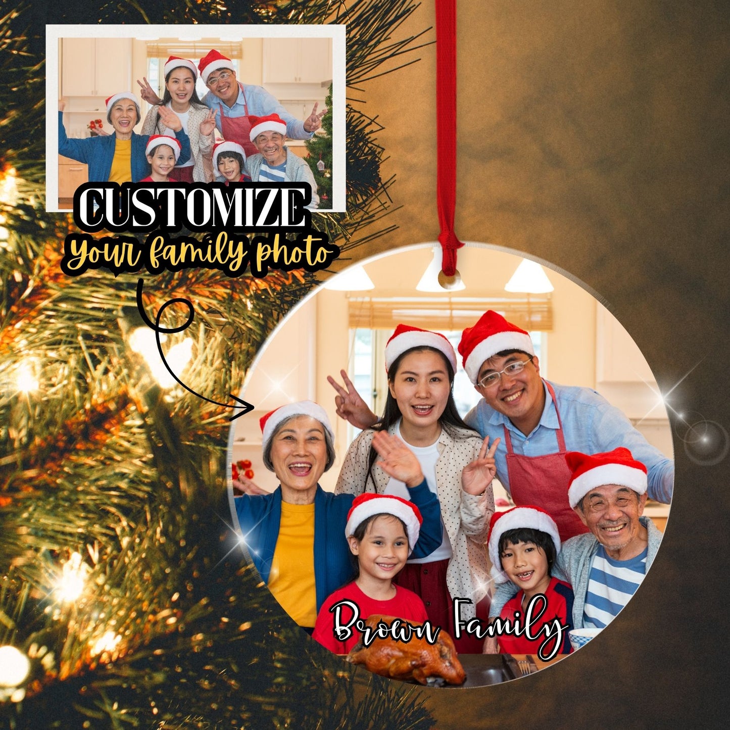 Photo Christmas Ornament  Personalized Gift  Custom